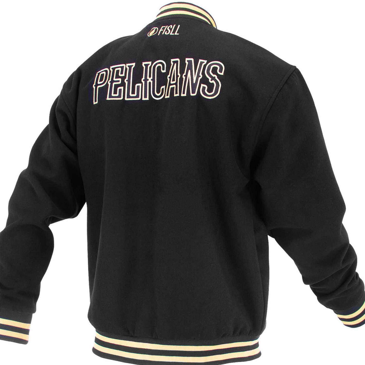 FISLL New Orleans Pelicans Logoman Shadow Collection Full-Snap Varsity Jacket - view number 3