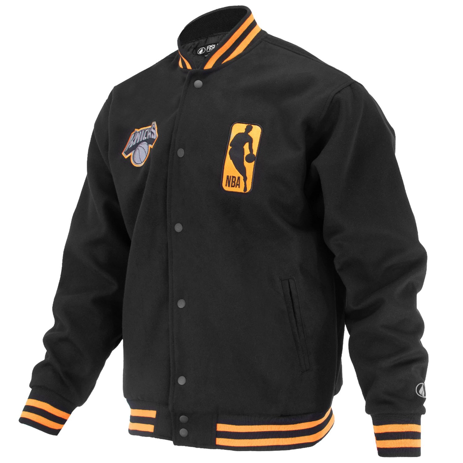FISLL New York Knicks Logoman Shadow Collection Full-Snap Varsity Jacket - view number 2