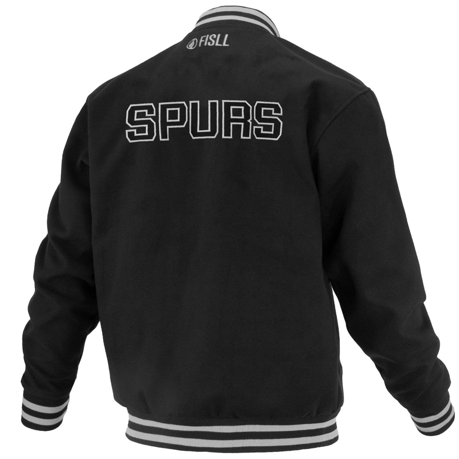 FISLL San Antonio Spurs Logoman Shadow Collection Full-Snap Varsity Jacket - view number 3
