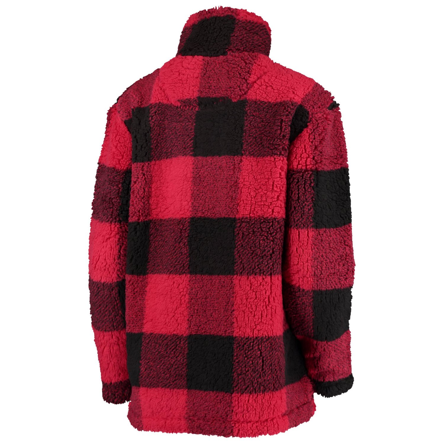G-III 4Her by Carl Banks /Black Chicago Blackhawks Plaid Sherpa Quarter-Zip Jacket - view number 3