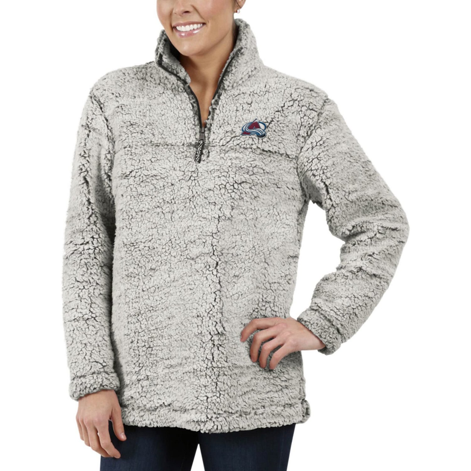 G-III 4Her by Carl Banks Colorado Avalanche Sherpa Quarter-Zip Pullover Jacket - view number 4