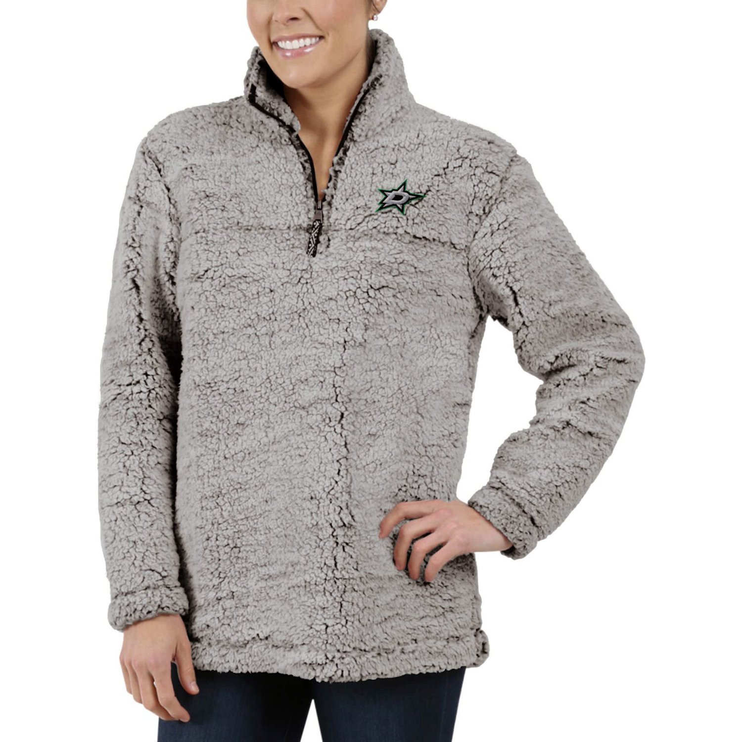 G-III 4Her by Carl Banks Dallas Stars Sherpa Quarter-Zip Pullover Jacket - view number 4
