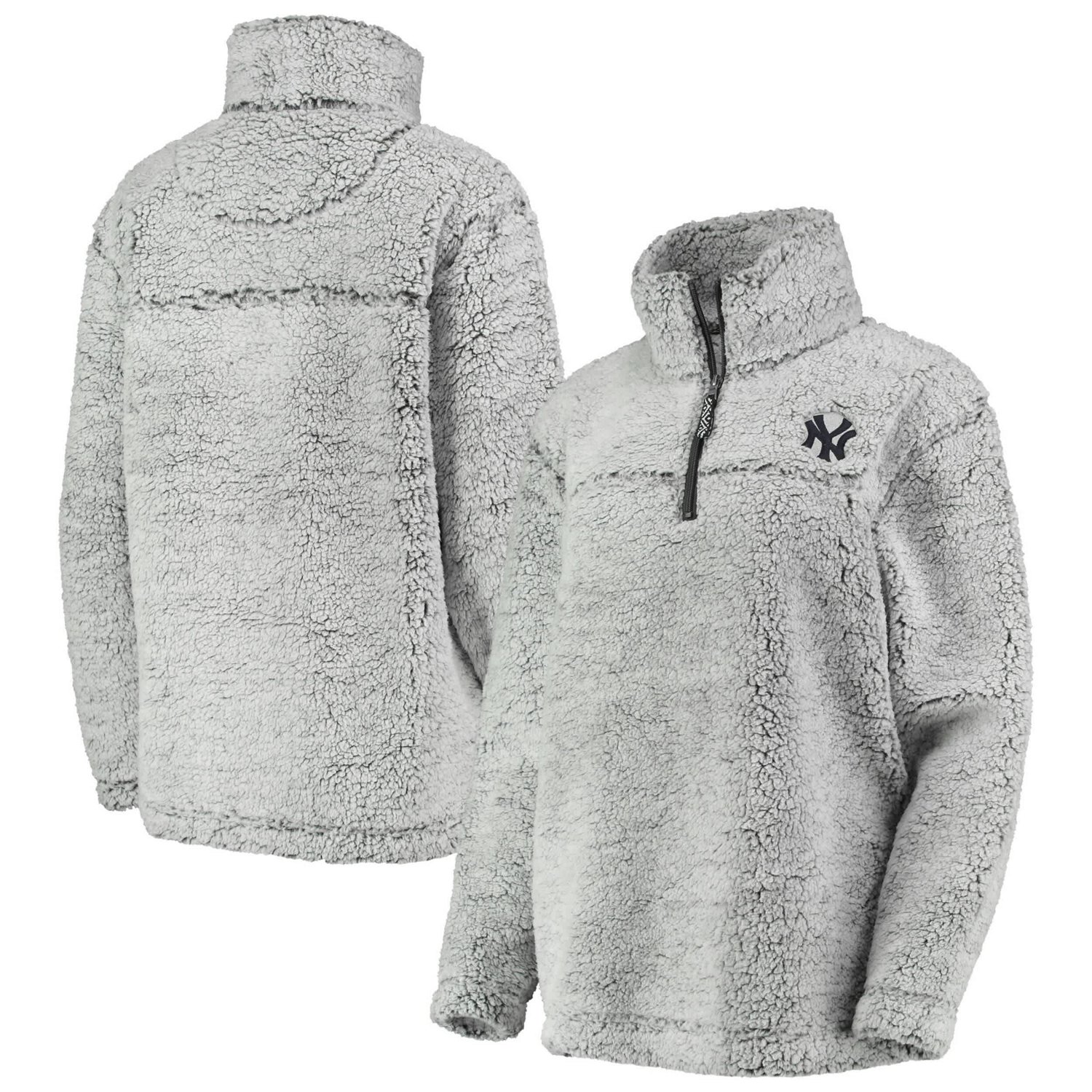 G-III 4Her by Carl Banks New York Yankees Sherpa Quarter-Zip Pullover Jacket - view number 1