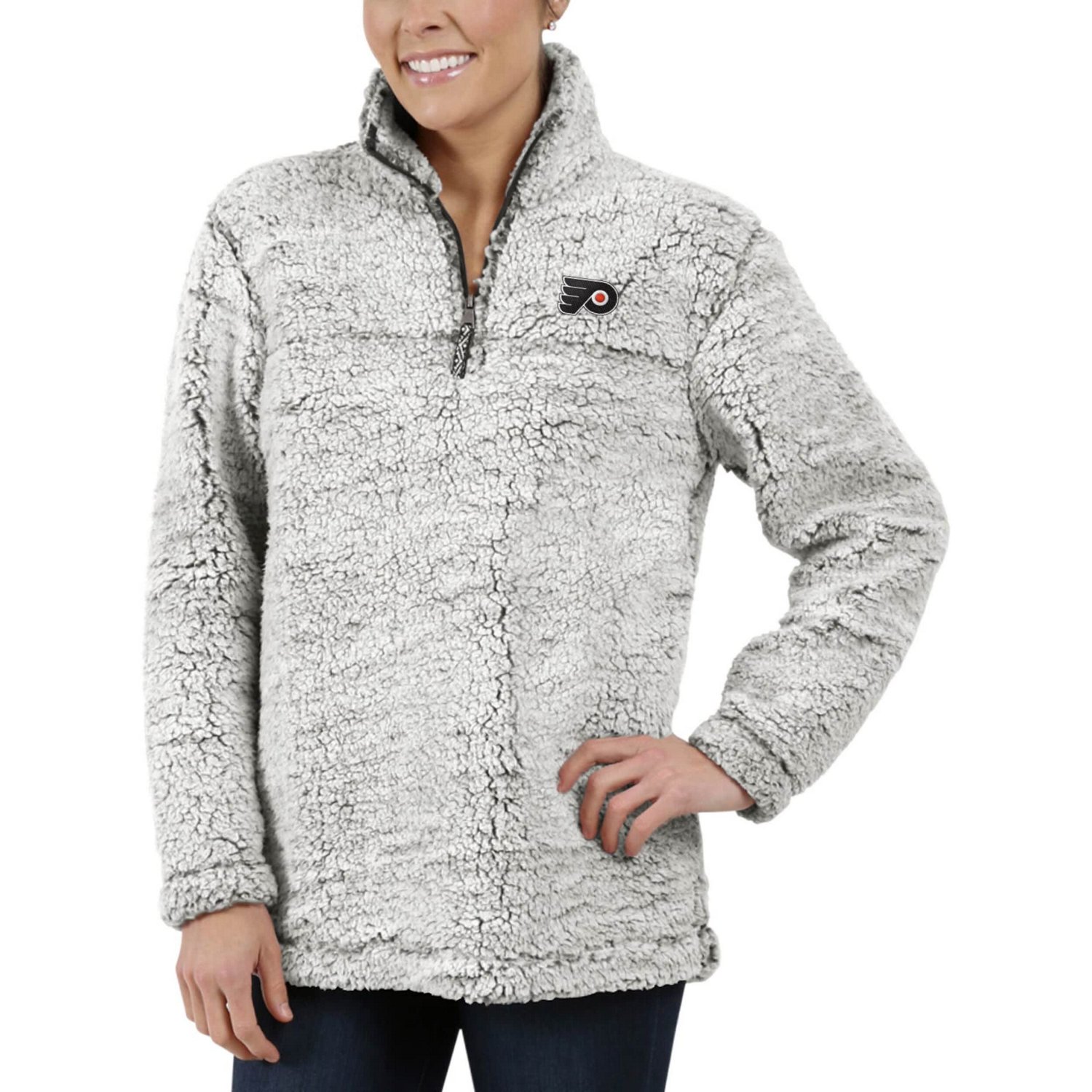 G-III 4Her by Carl Banks Philadelphia Flyers Sherpa Quarter-Zip Pullover Jacket - view number 4