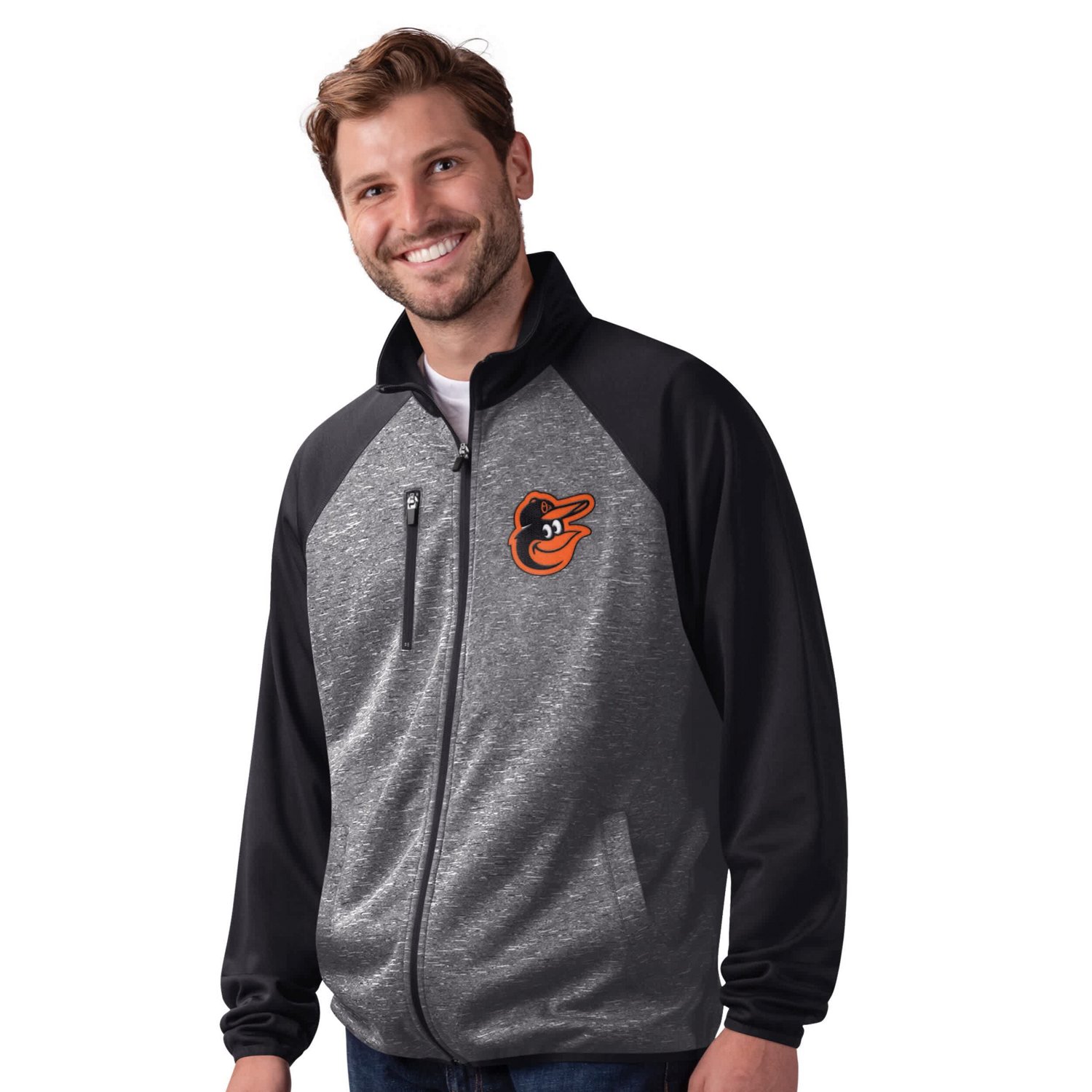G-III Sports by Carl Banks Baltimore Orioles Runners Raglan Full-Zip Track Jacket                                                - view number 1