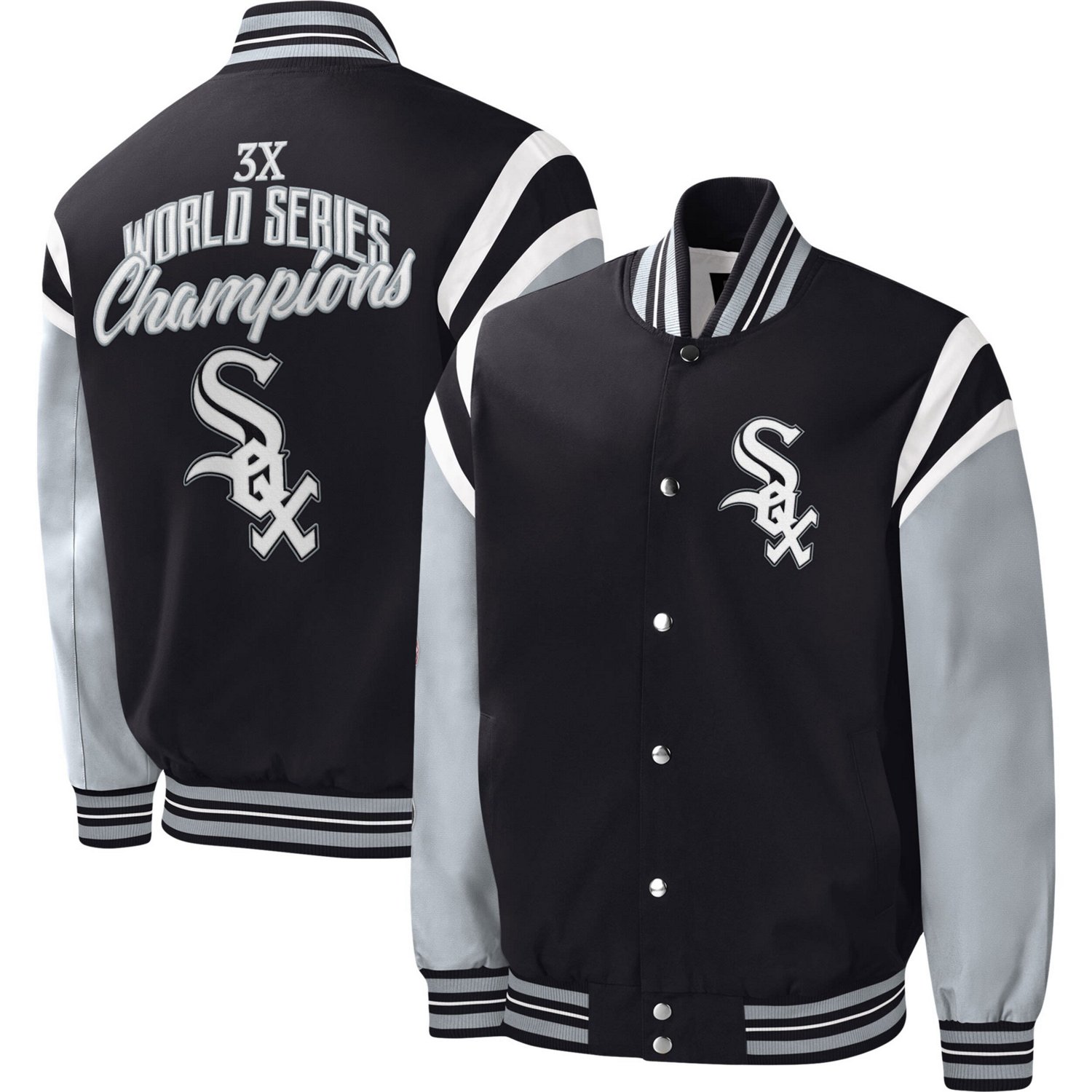 G-III Sports by Carl Banks Chicago White Sox Title Holder Full-Snap Varsity Jacket