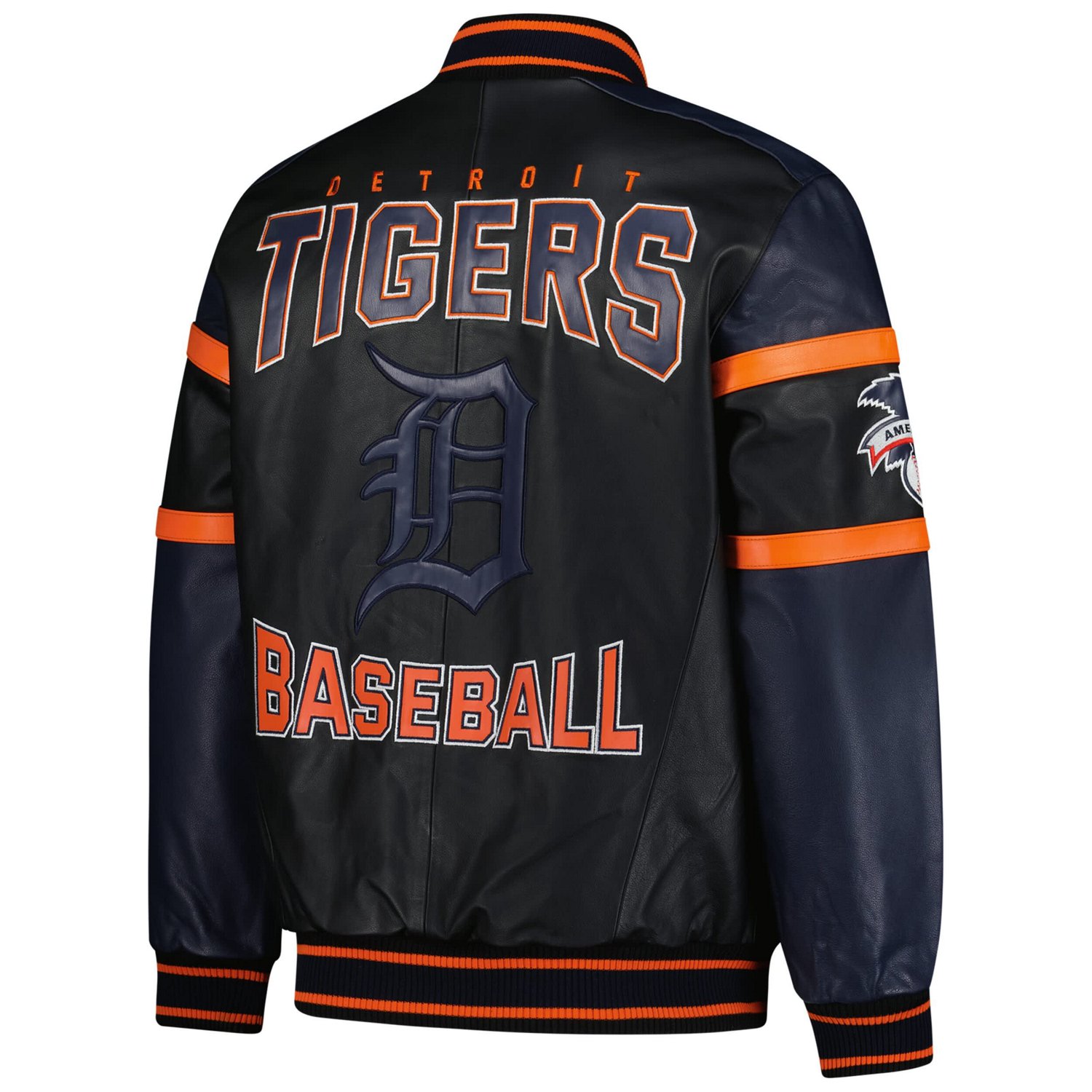 G-III Sports by Carl Banks Detroit Tigers Full-Zip Leather Varsity Jacket