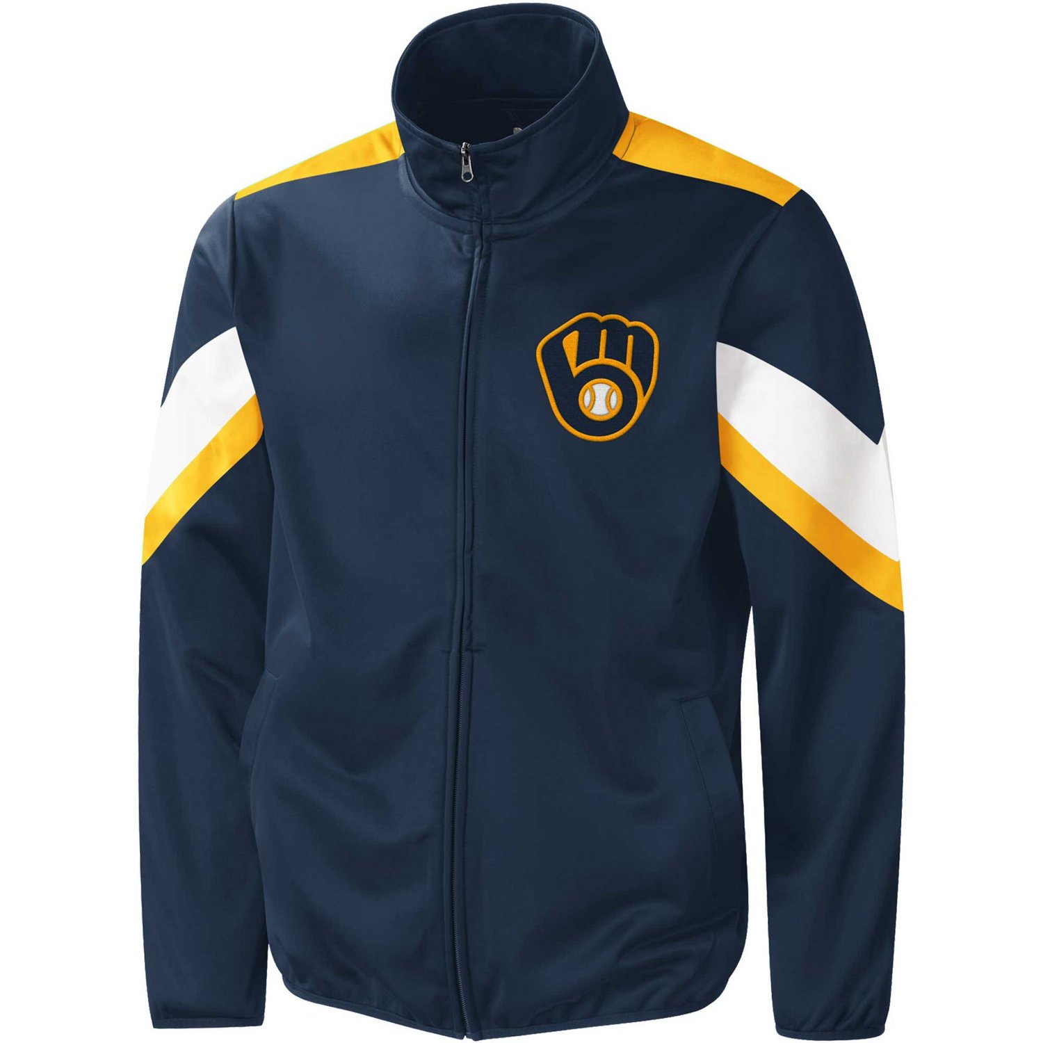 G-III Sports by Carl Banks Milwaukee Brewers Earned Run Full-Zip Jacket - view number 2