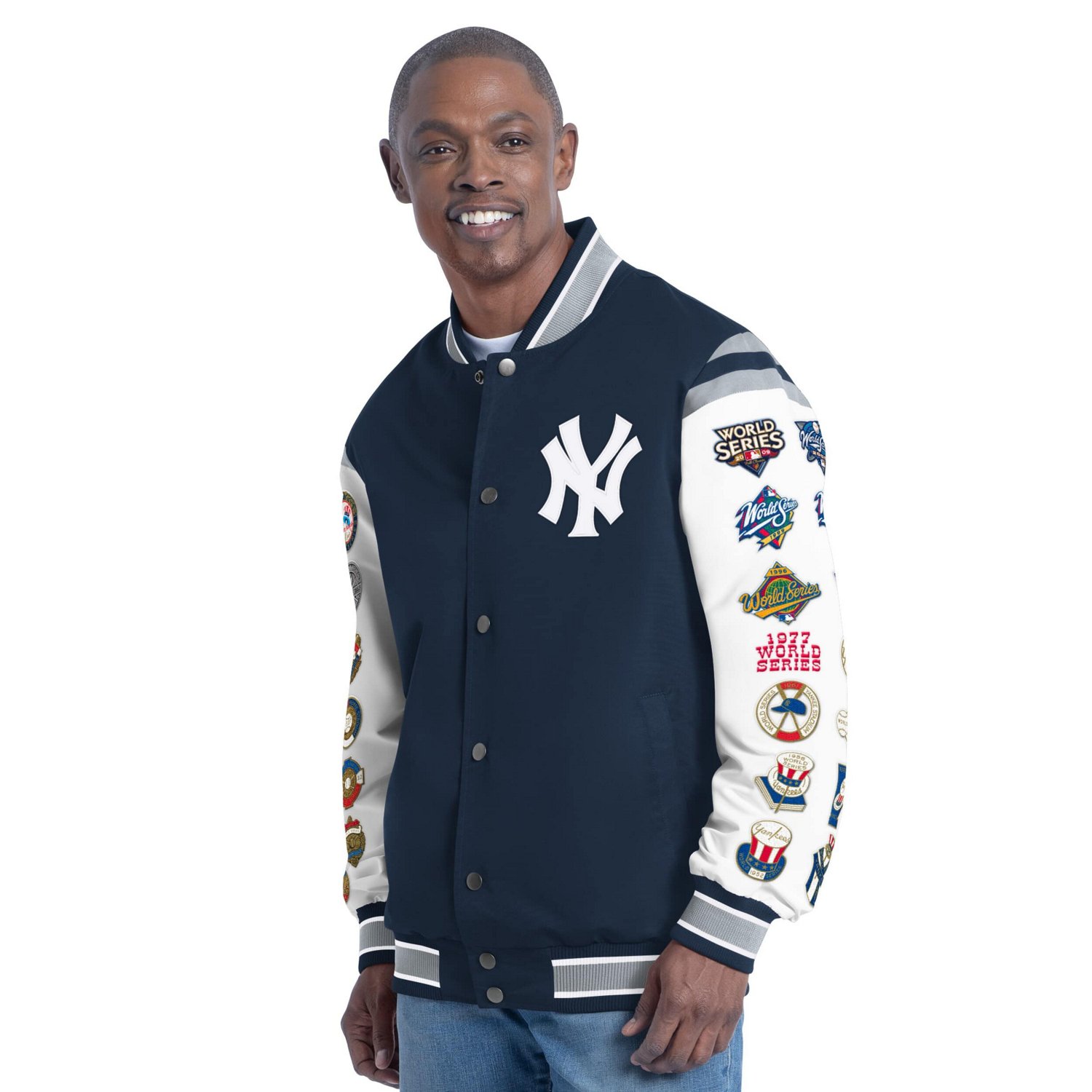 G-III Sports by Carl Banks New York Yankees Recruit Commemorative Full-Snap Varsity Jacket                                       - view number 1