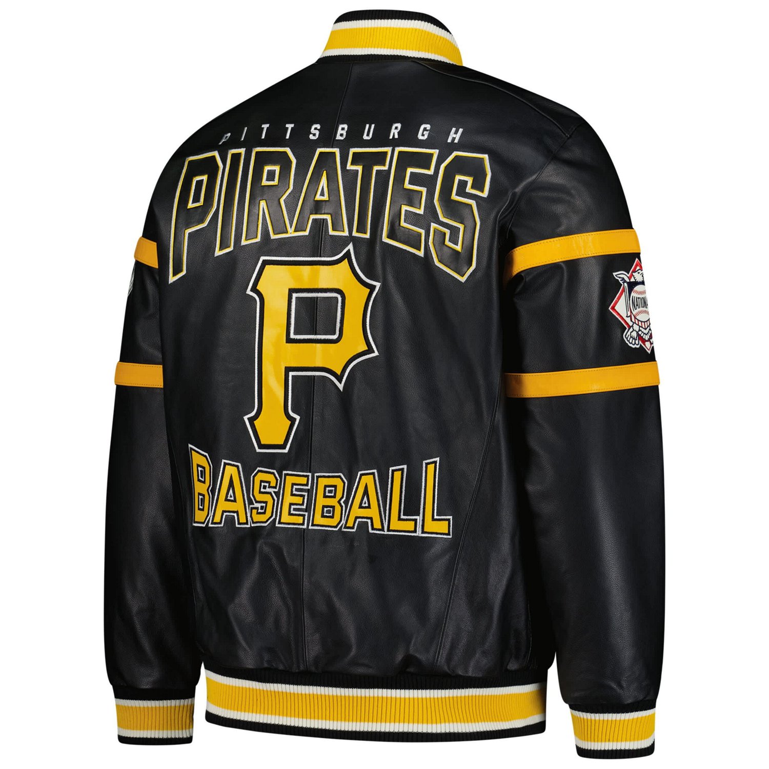 G-III Sports by Carl Banks Pittsburgh Pirates Full-Zip Leather Varsity Jacket - view number 3
