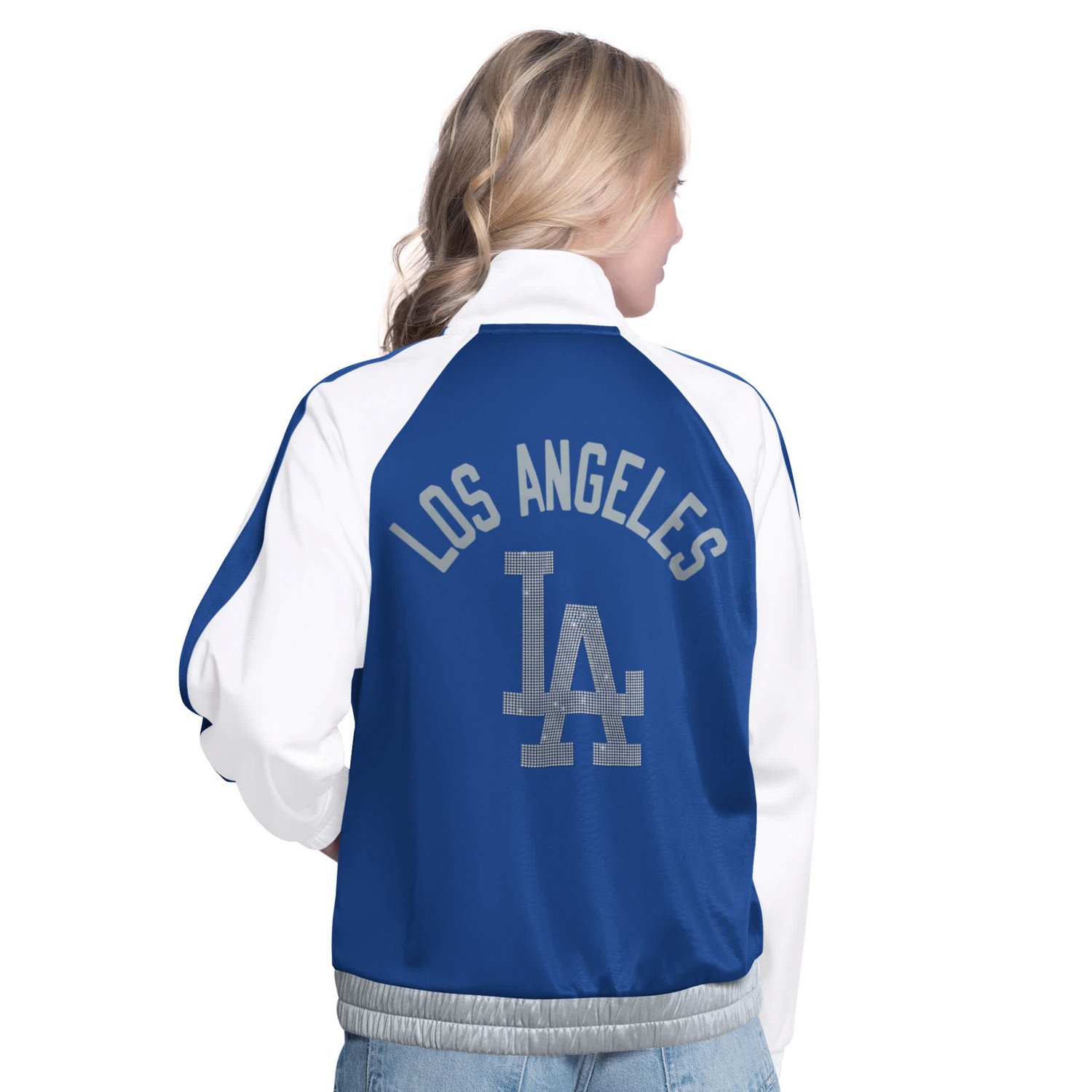 G-III Sports by Carl Banks Royal Los Angeles Dodgers Rally Rhinestone Raglan Full-Zip Track Jacket                               - view number 2