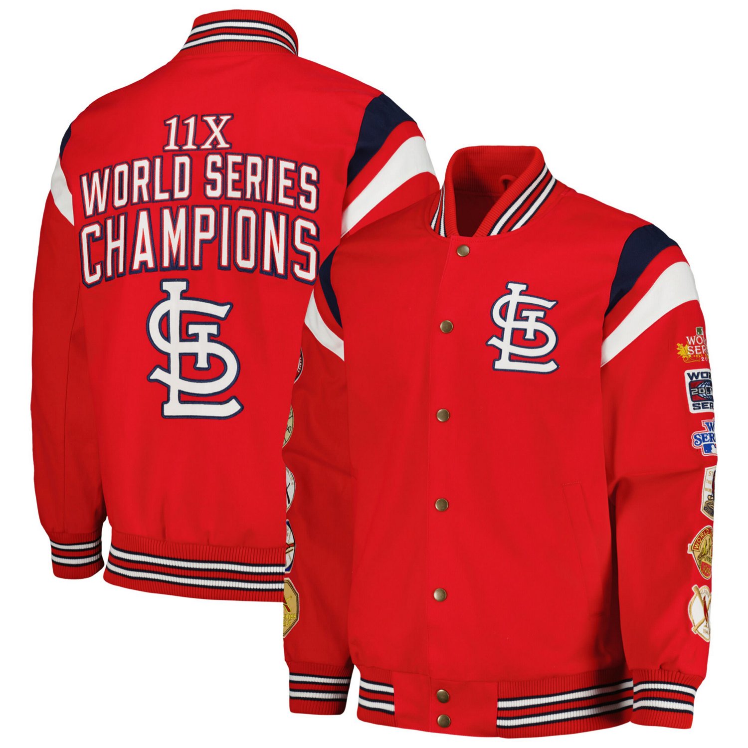 G-III Sports by Carl Banks St Louis Cardinals Quick Full-Snap Varsity Jacket