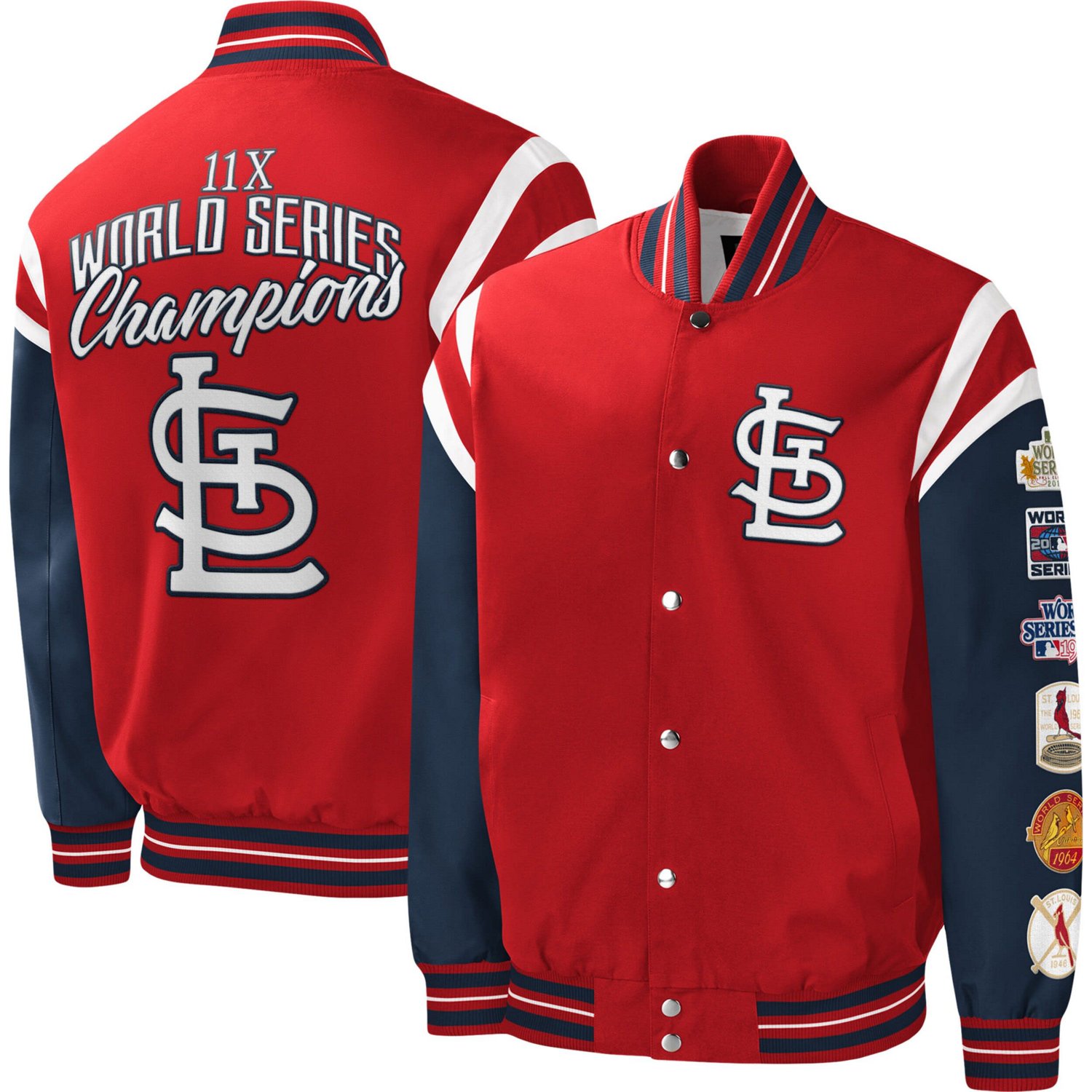 G-III Sports by Carl Banks St Louis Cardinals Title Holder Full-Snap Varsity Jacket
