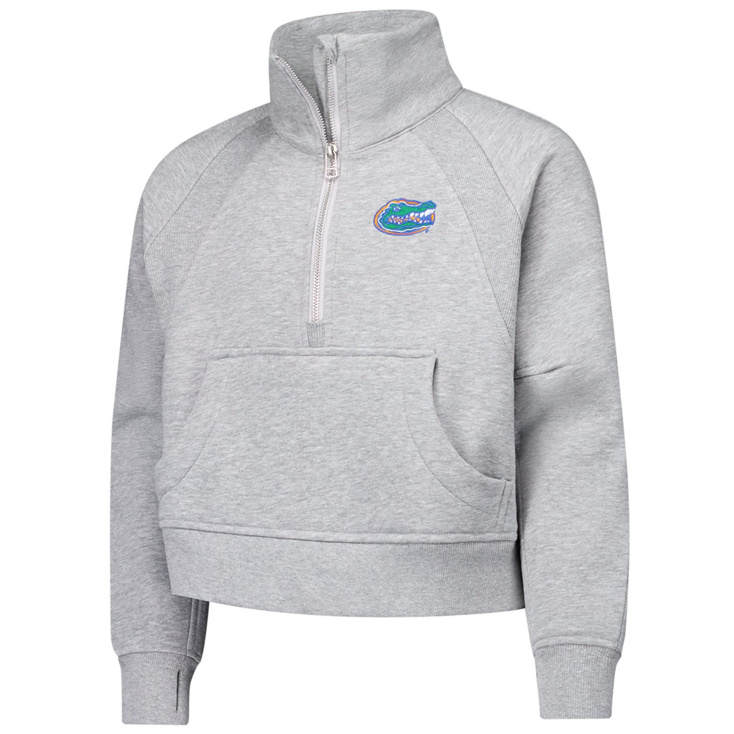 Girls Youth Garb Florida Gators Dawn Raglan Fleece Cropped Half-Zip Sweatshirt                                                   - view number 2