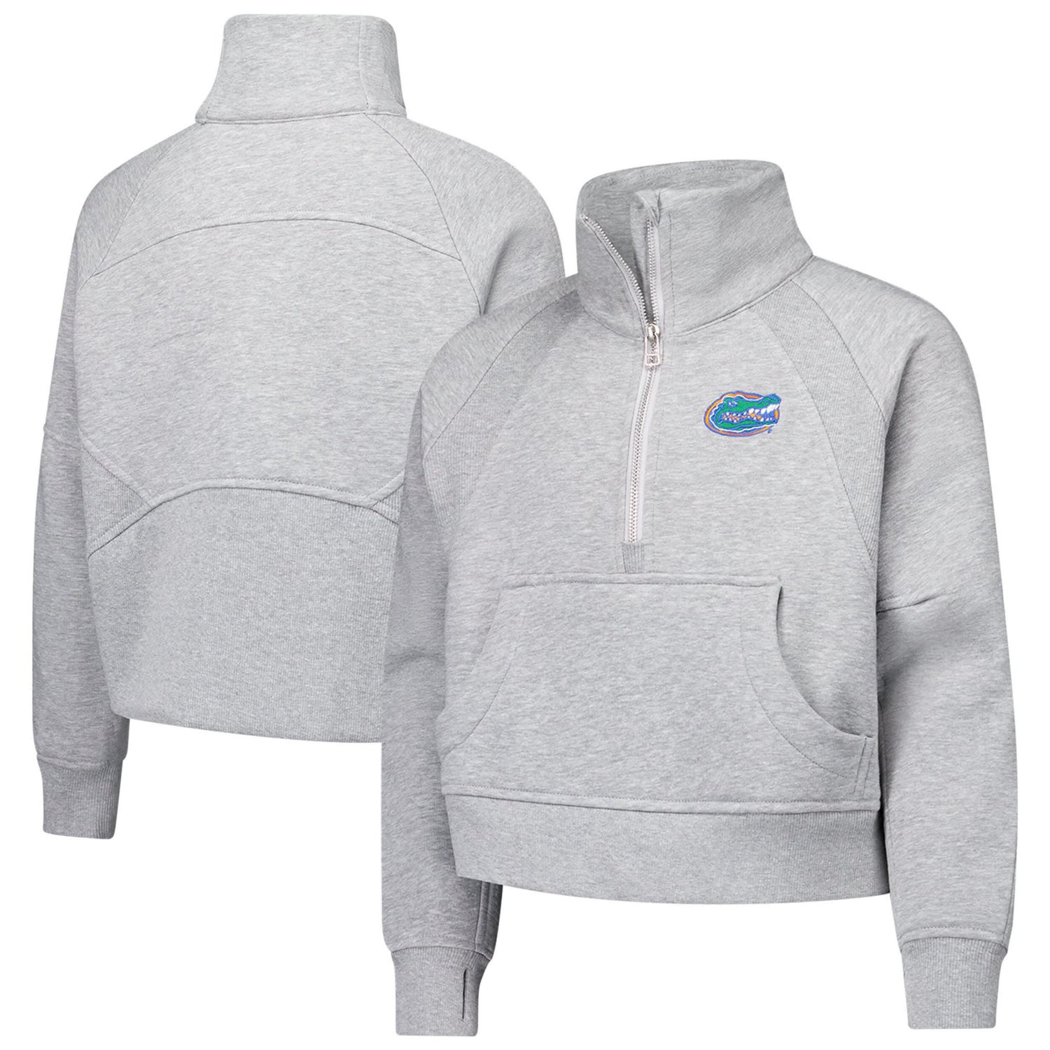 Girls Youth Garb Florida Gators Dawn Raglan Fleece Cropped Half-Zip Sweatshirt                                                   - view number 1