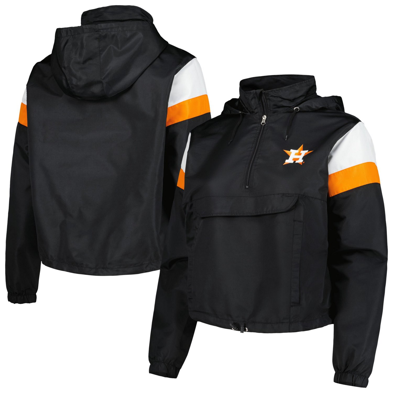 Houston Astros Plus Size Anorak Quarter-Zip Hoodie Jacket
