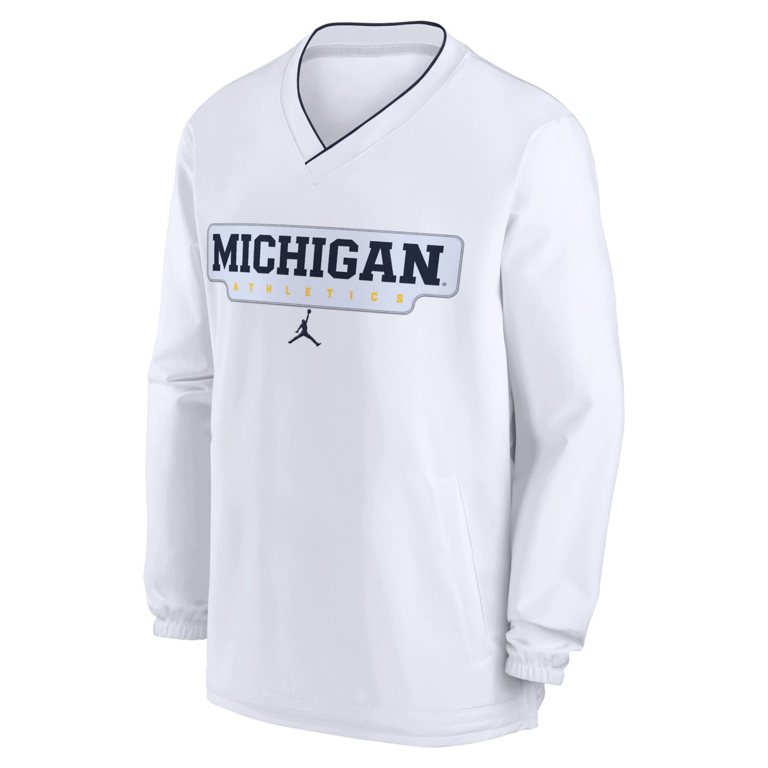 Jordan Brand Michigan Wolverines 2024 Sideline Pullover Windshirt                                                                - view number 2
