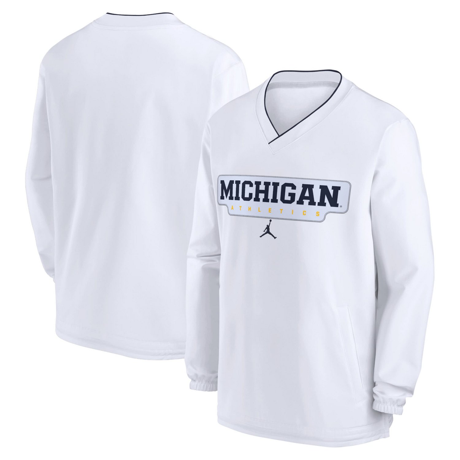 Jordan Brand Michigan Wolverines 2024 Sideline Pullover Windshirt                                                                - view number 1