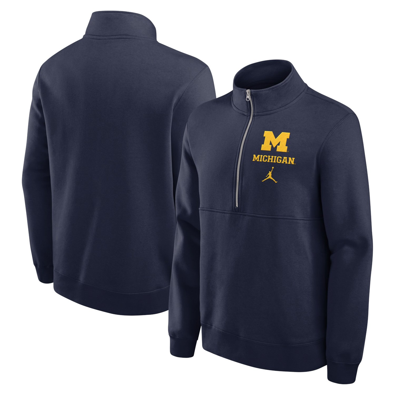 Jordan Brand Michigan Wolverines Primetime Club Half-Zip Sweatshirt - view number 1