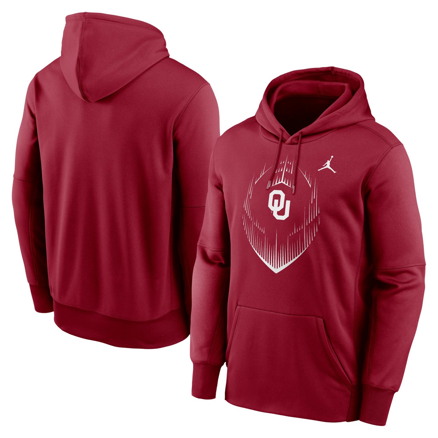 Jordan Brand Oklahoma Sooners Football Icon Performance Fleece Pullover Hoodie Academy