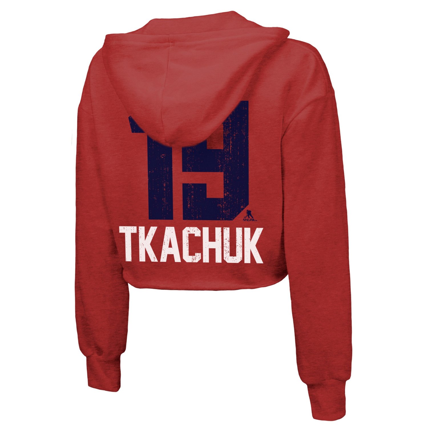 Majestic Threads Matthew Tkachuk Florida Panthers 2025 Stanley Cup Champions Name  Number Cropped Tri-Blend Pullover Hoodie - view number 3