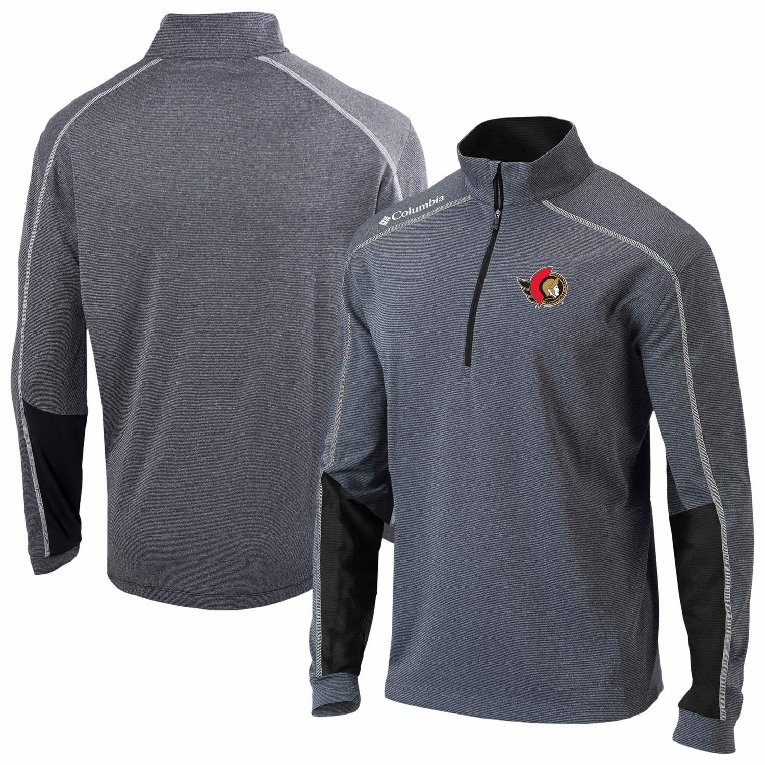 Men's Columbia Ottawa Senators Omni-Wick Shotgun 20 Quarter-Zip Pullover Top