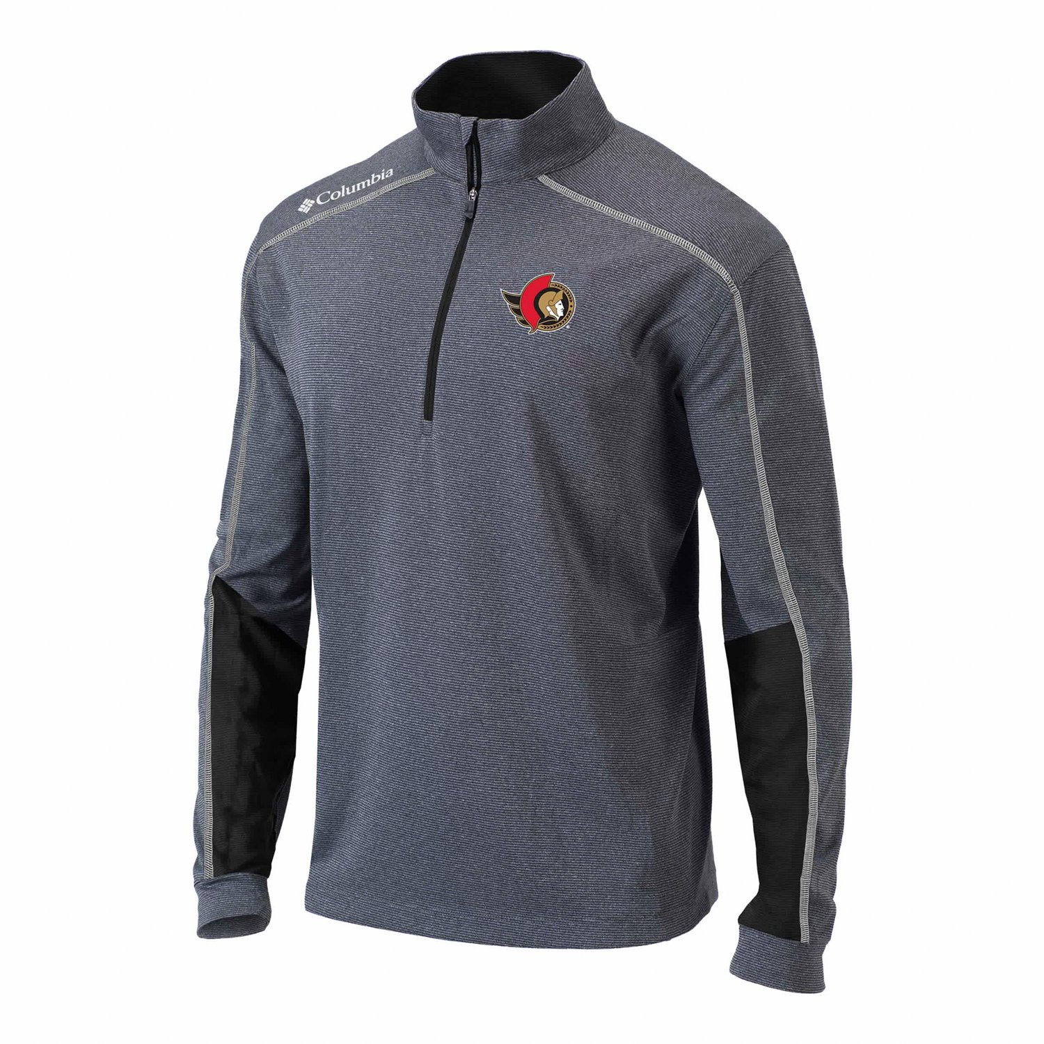 Men's Columbia Ottawa Senators Omni-Wick Shotgun 20 Quarter-Zip Pullover Top