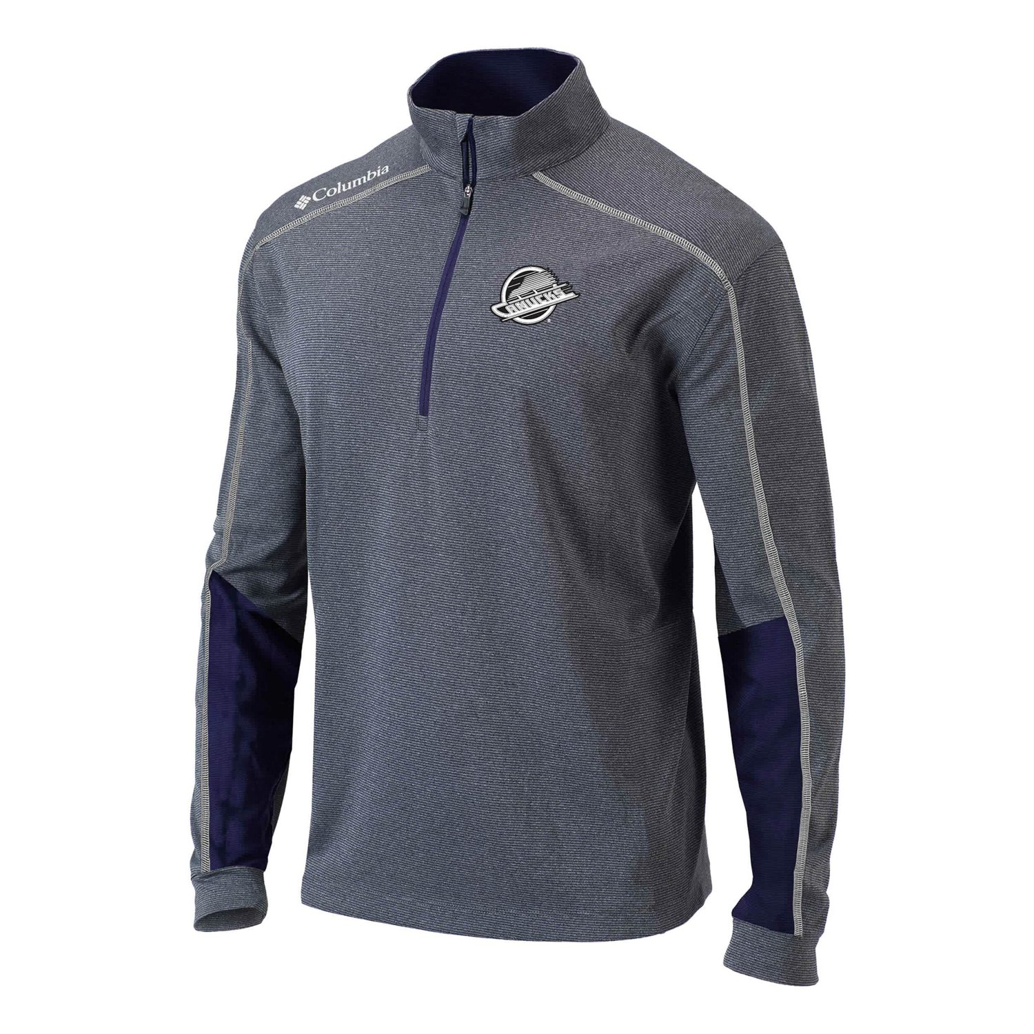 Men's Columbia Vancouver Canucks Omni-Wick Shotgun 20 Quarter-Zip Pullover Top                                                   - view number 2