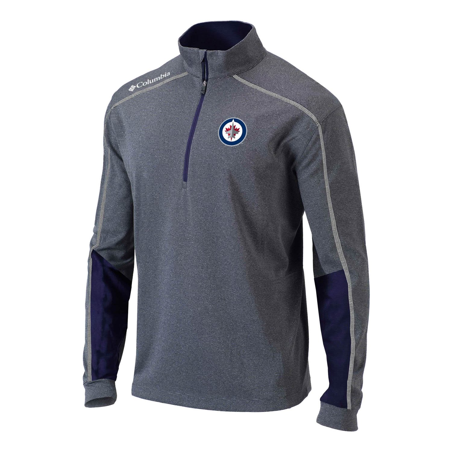 Men's Columbia Winnipeg Jets Omni-Wick Shotgun 20 Quarter-Zip Pullover Top                                                       - view number 2