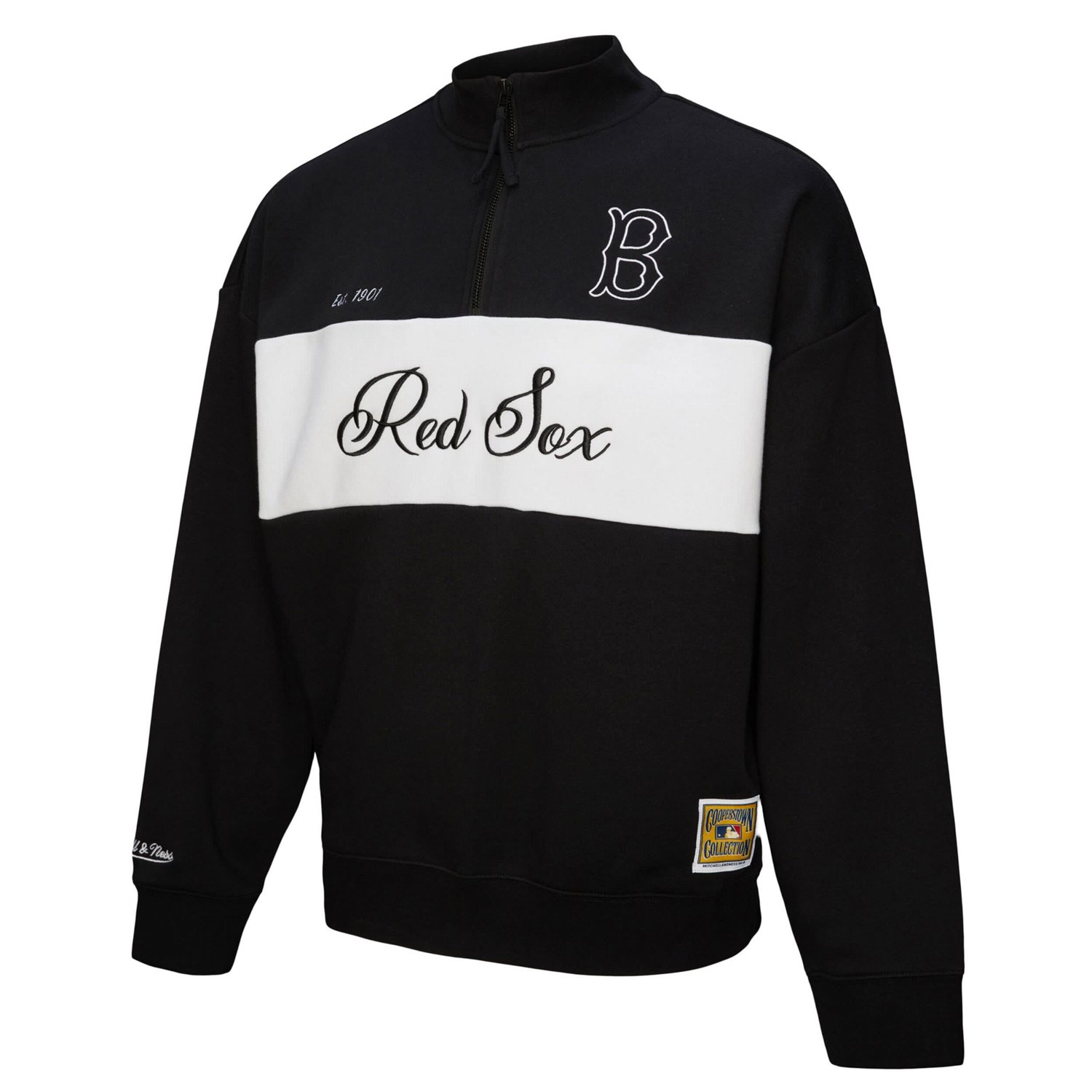 Mitchell  Ness Boston Red Sox Quarter-Zip Pullover Top
