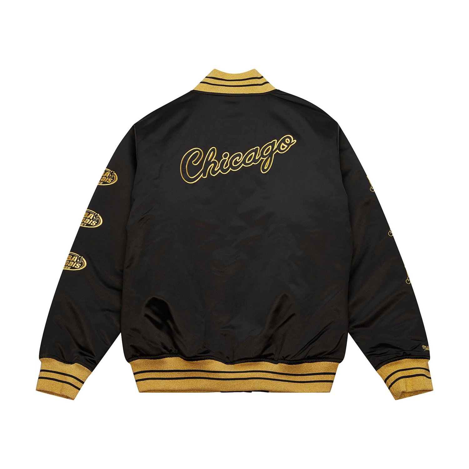Mitchell  Ness Chicago Bulls Hardwood Classics MVP Satin Full-Snap Jacket                                                        - view number 3