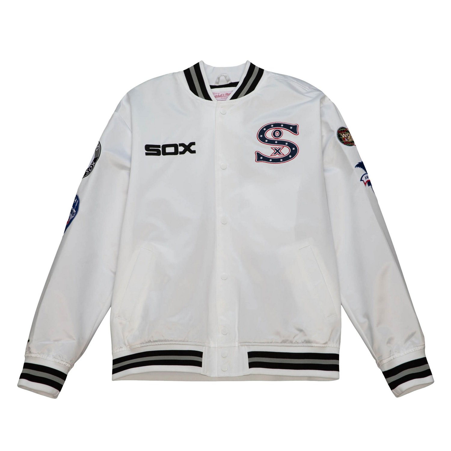 Mitchell  Ness Chicago Sox City Collection Satin Full-Snap Varsity Jacket - view number 2