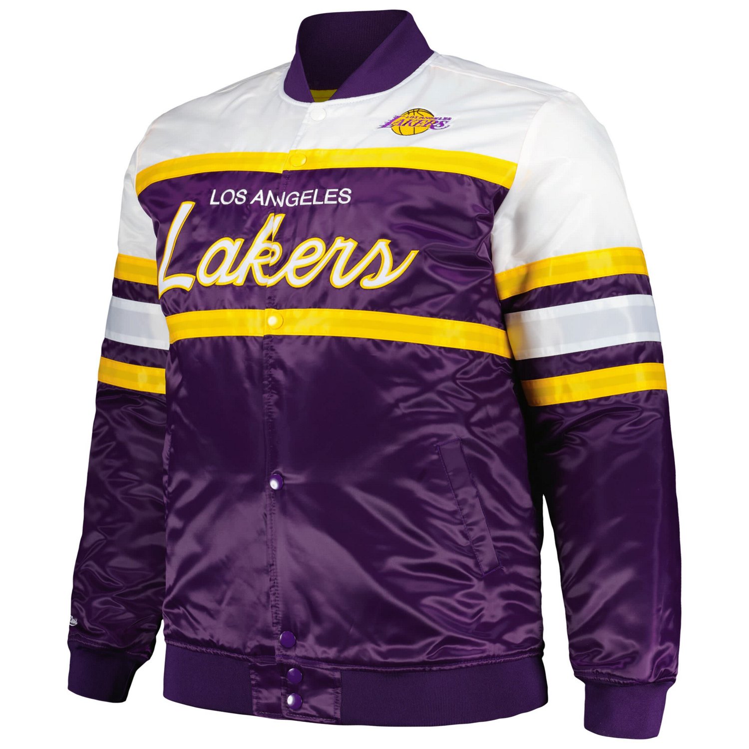 Mitchell  Ness Gold Los Angeles Lakers Big Tall Heavyweight Full-Snap Satin Jacket