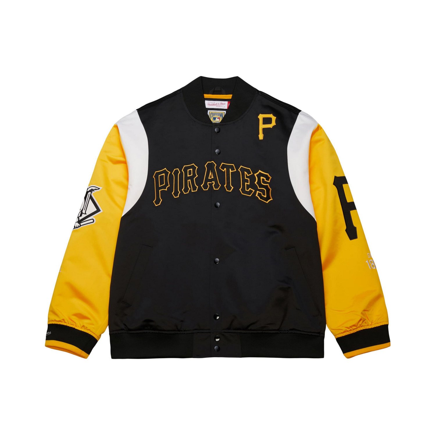 Mitchell  Ness Gold Pittsburgh Pirates Cooperstown Collection Team Origins Satin Full-Snap Jacket