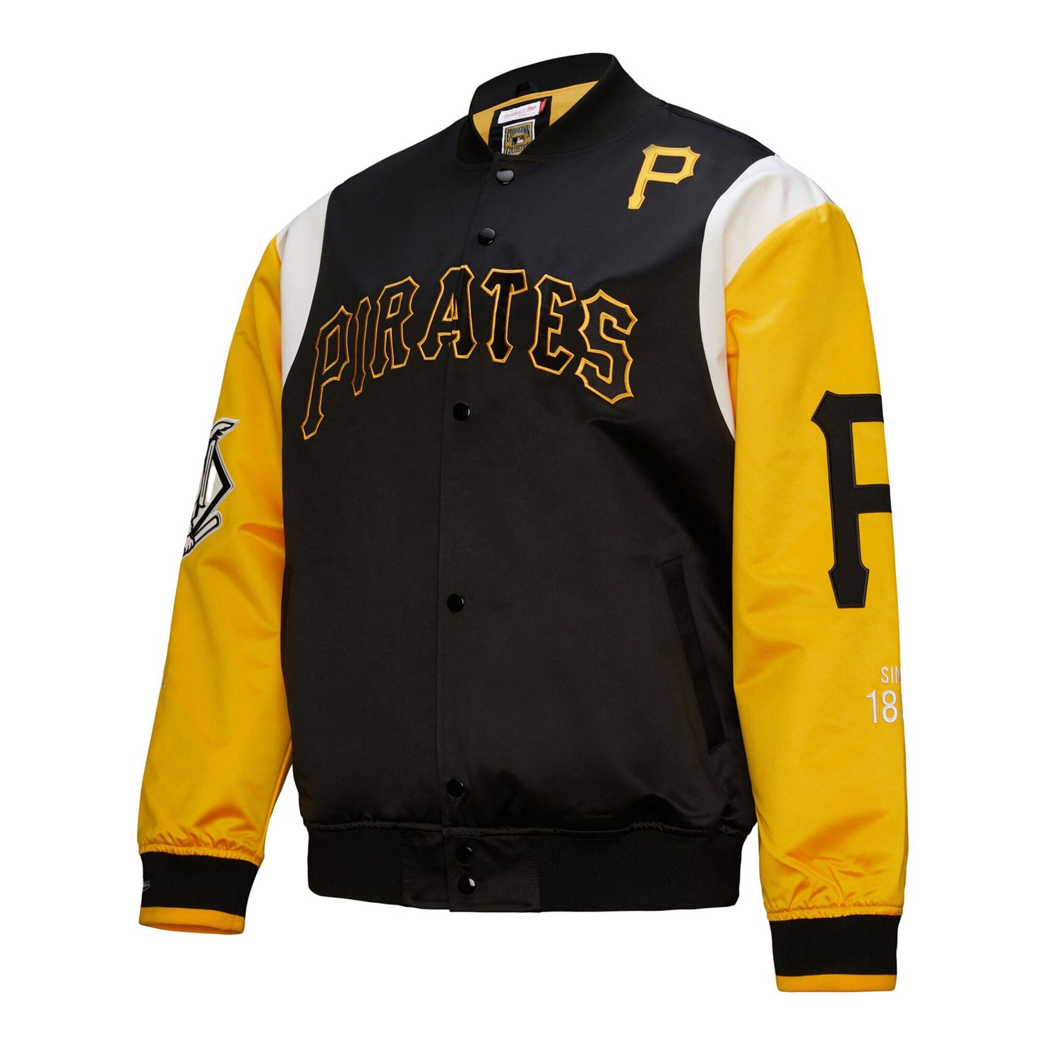 Mitchell  Ness Gold Pittsburgh Pirates Cooperstown Collection Team Origins Satin Full-Snap Jacket