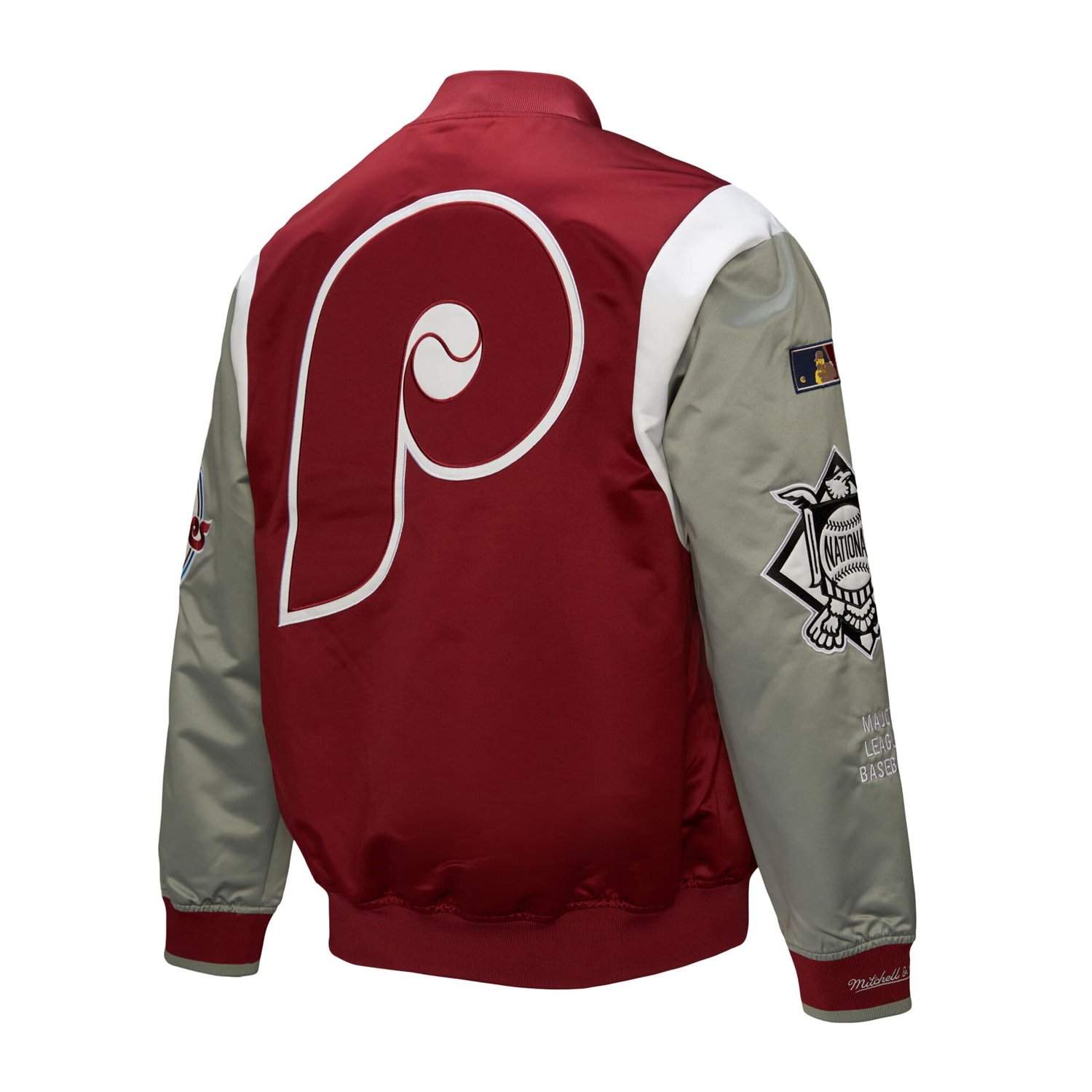 Mitchell  Ness Gray Philadelphia Phillies Cooperstown Collection Team Origins Satin Full-Snap Jacket