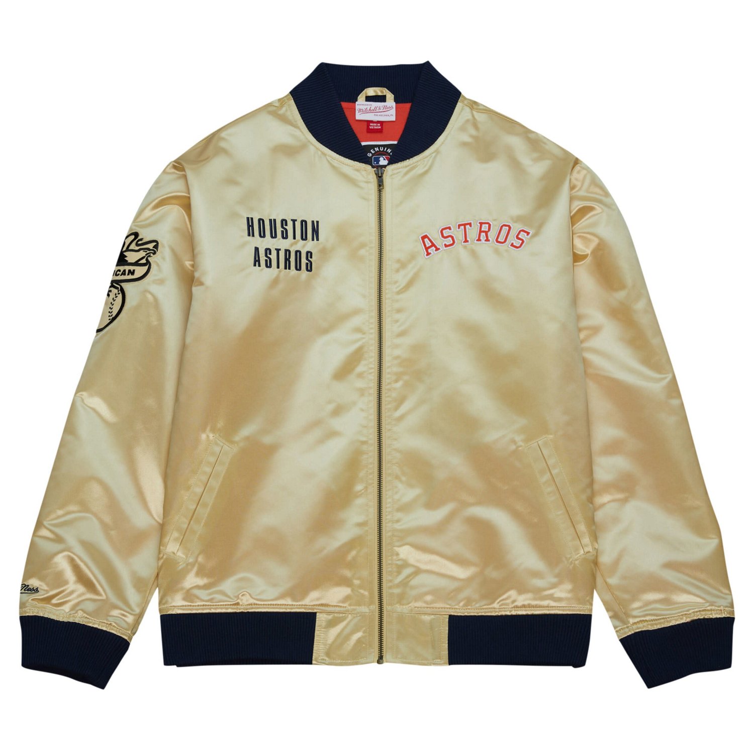 Mitchell  Ness Houston Astros OG 20 Lightweight Satin Full-Zip Jacket