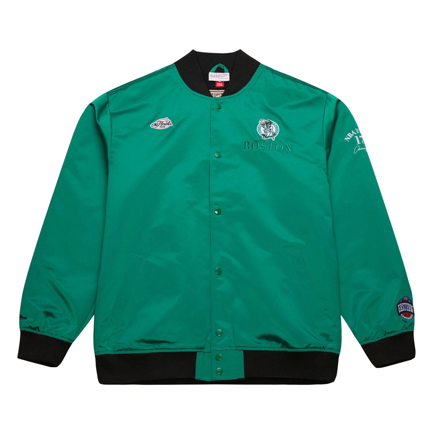 Mitchell  Ness Kelly Boston Celtics Hardwood Classics Team OG 30 Lightweight Satin Full-Snap Jacket - view number 4
