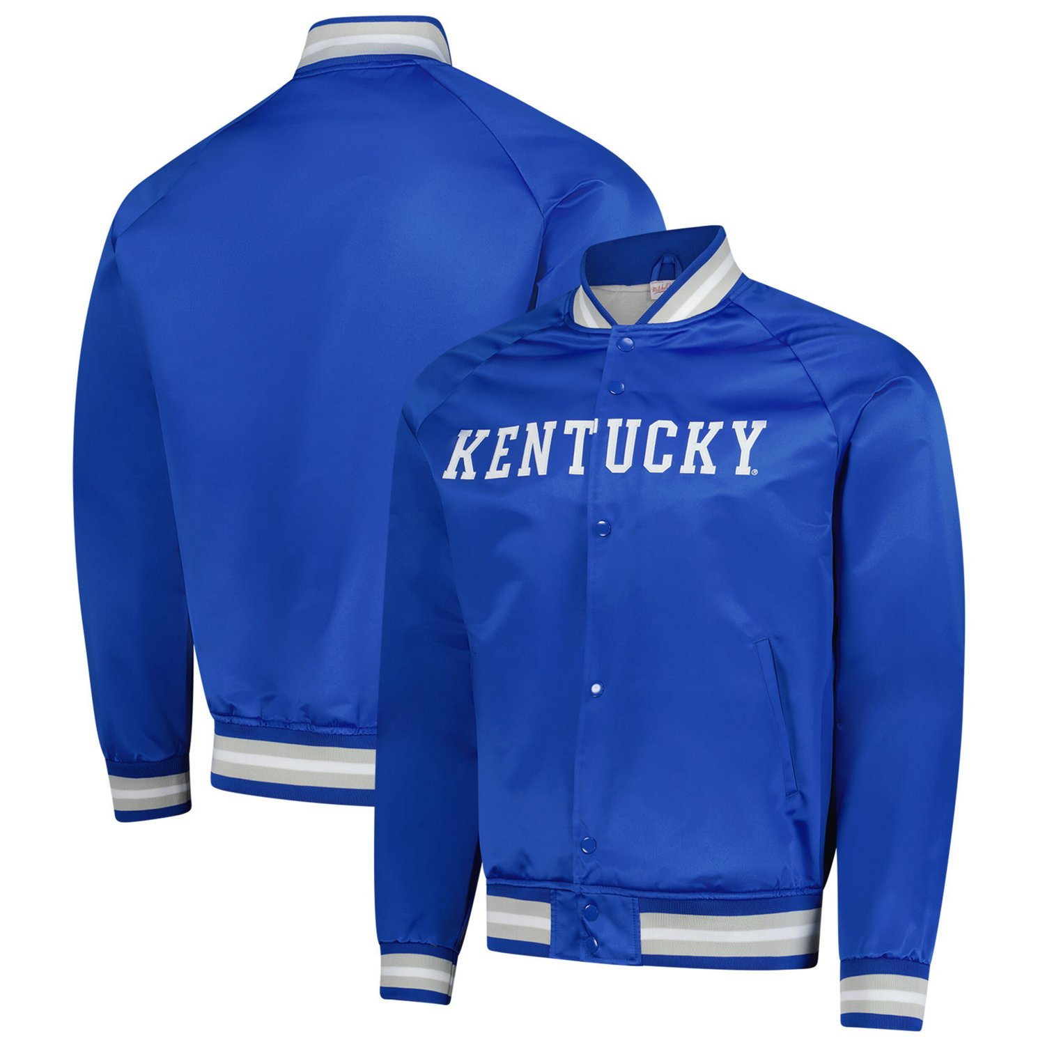 Mitchell  Ness Kentucky Wildcats Lightweight Satin Raglan Full-Snap Jacket