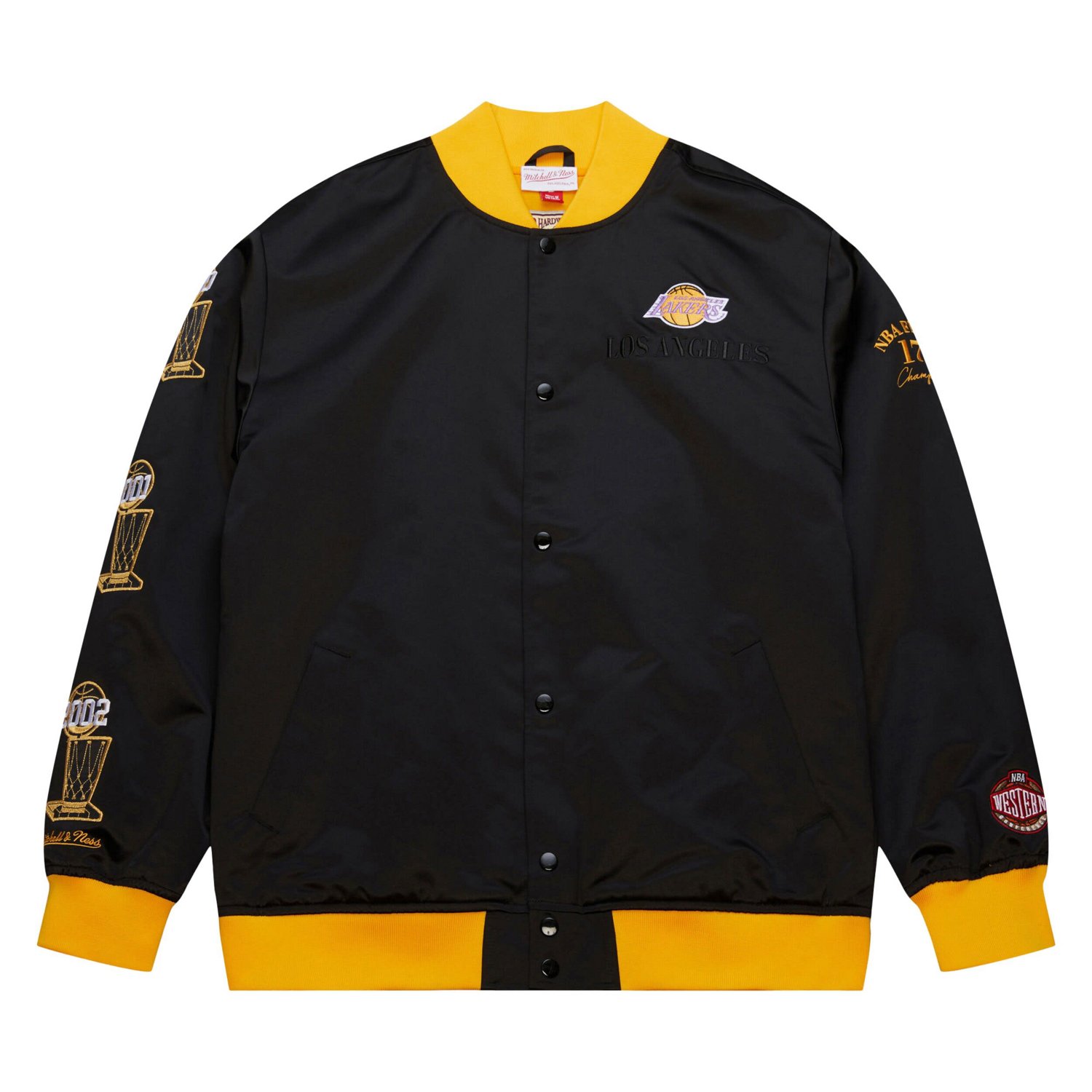 Mitchell  Ness Los Angeles Lakers Hardwood Classics Team OG 30 Lightweight Satin Full-Snap Jacket