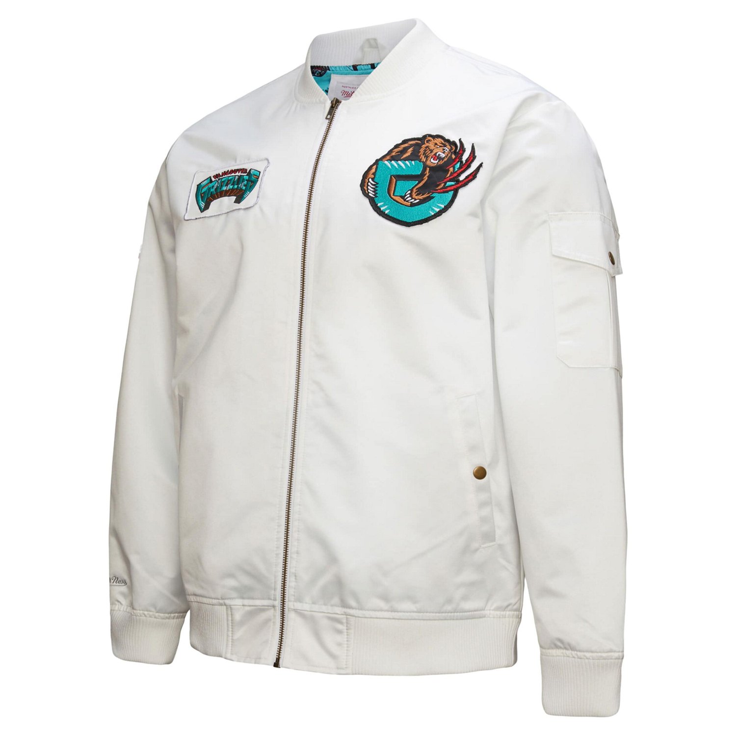 Mitchell  Ness Memphis Grizzlies Hardwood Classics Nights Team Leader Satin Full-Zip Jacket - view number 2