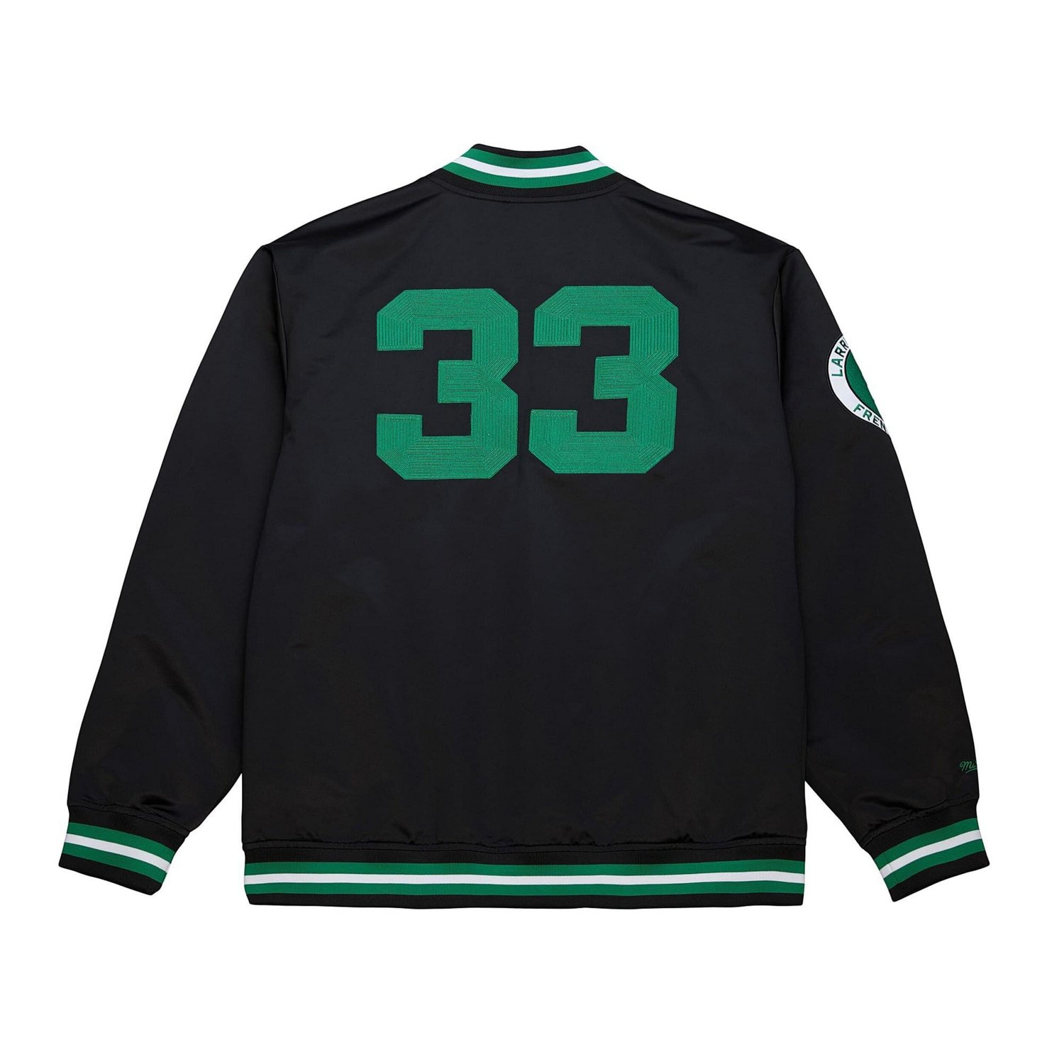 Mitchell  Ness Larry Bird Boston Celtics NBA Legends Full-Snap Satin Jacket - view number 3