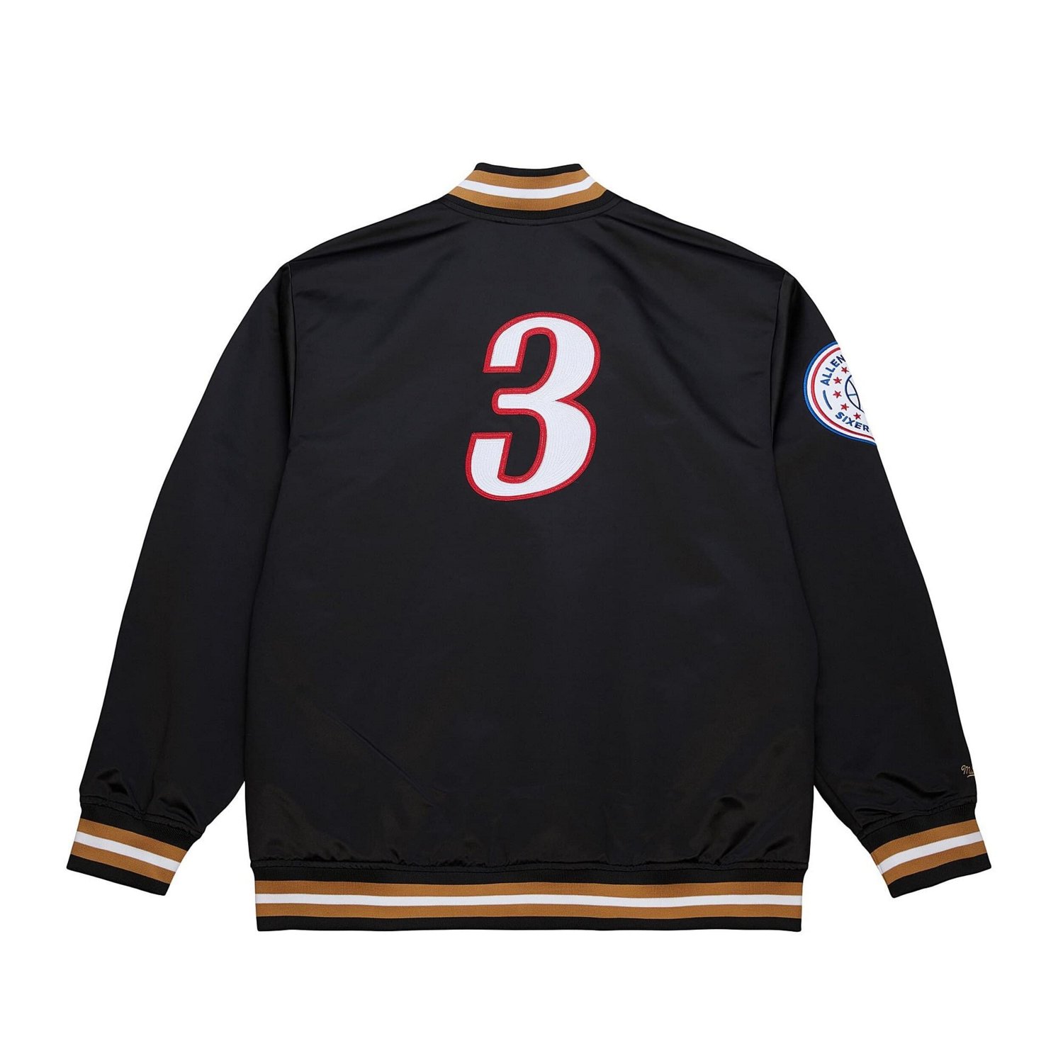 Mitchell & Ness Men’s Philadelphia 76ers NBA Legends Allen Iverson Full-Snap Satin Jacket - view number 3