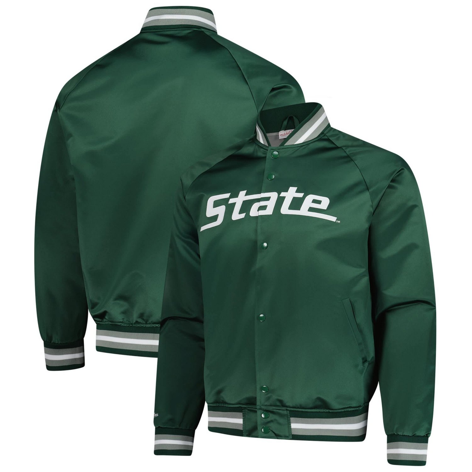 Mitchell  Ness Michigan State Spartans Lightweight Current Logo Satin Full-Snap Jacket