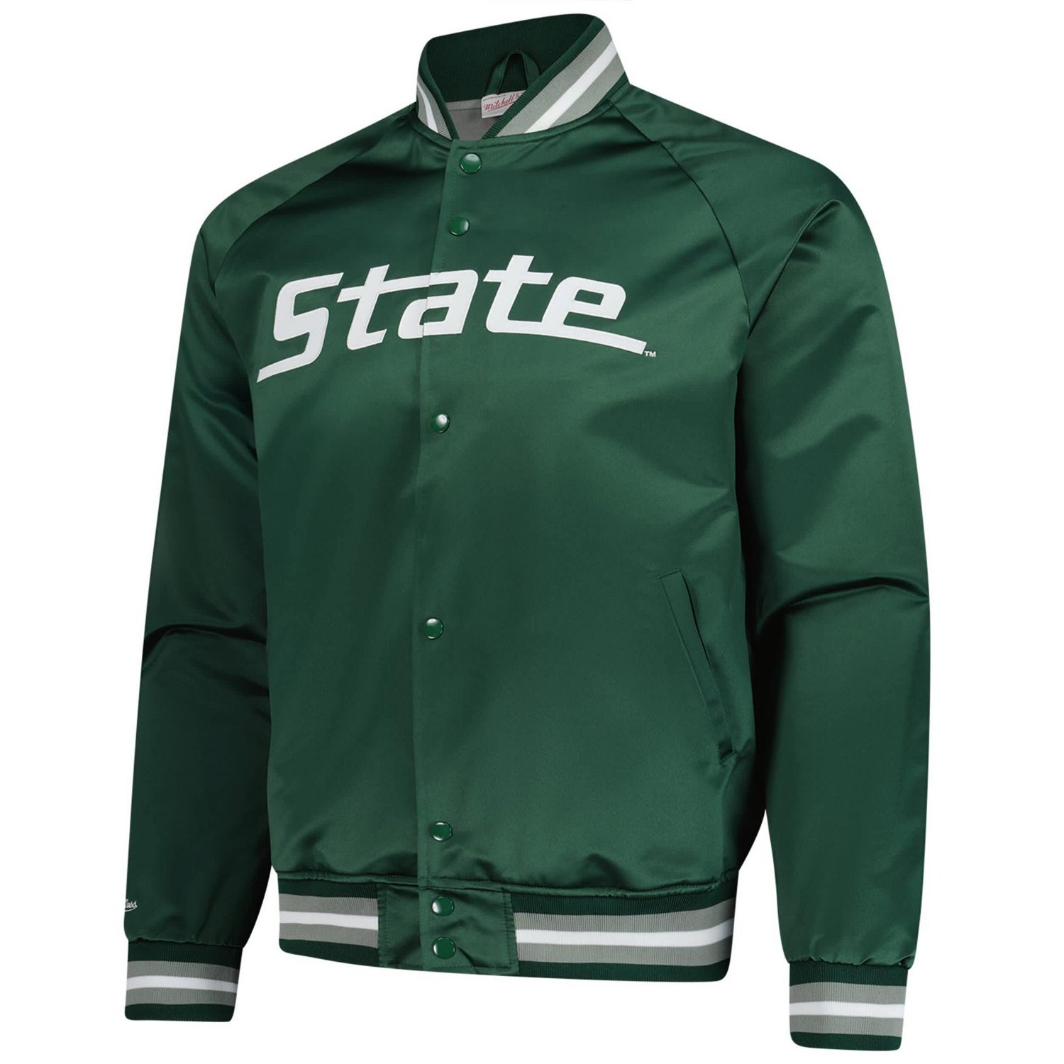 Mitchell  Ness Michigan State Spartans Lightweight Current Logo Satin Full-Snap Jacket