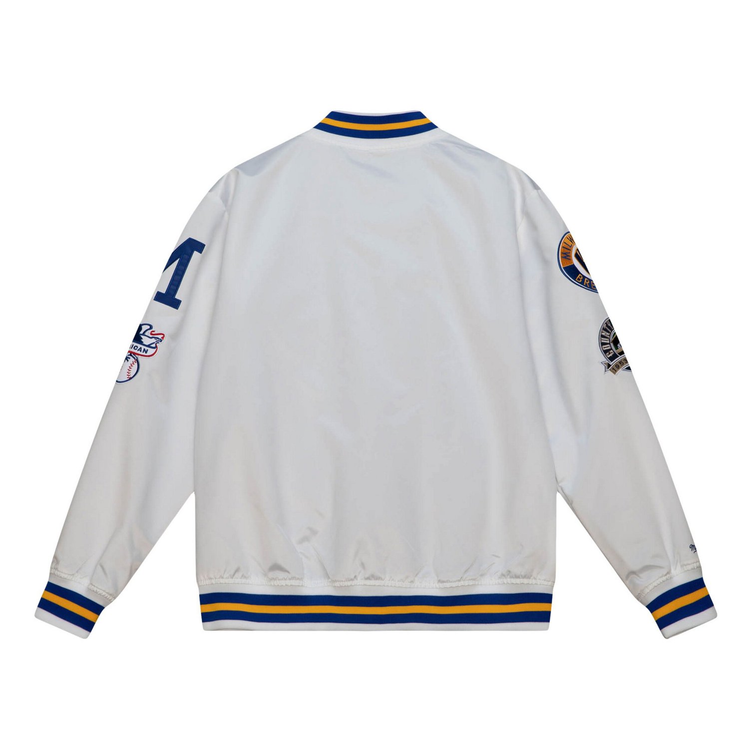 Mitchell  Ness Milwaukee Brewers City Collection Satin Full-Snap Varsity Jacket                                                  - view number 3