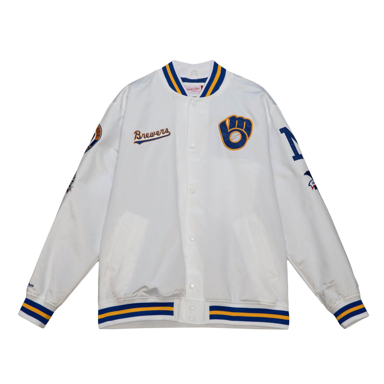 Mitchell  Ness Milwaukee Brewers City Collection Satin Full-Snap Varsity Jacket                                                  - view number 2