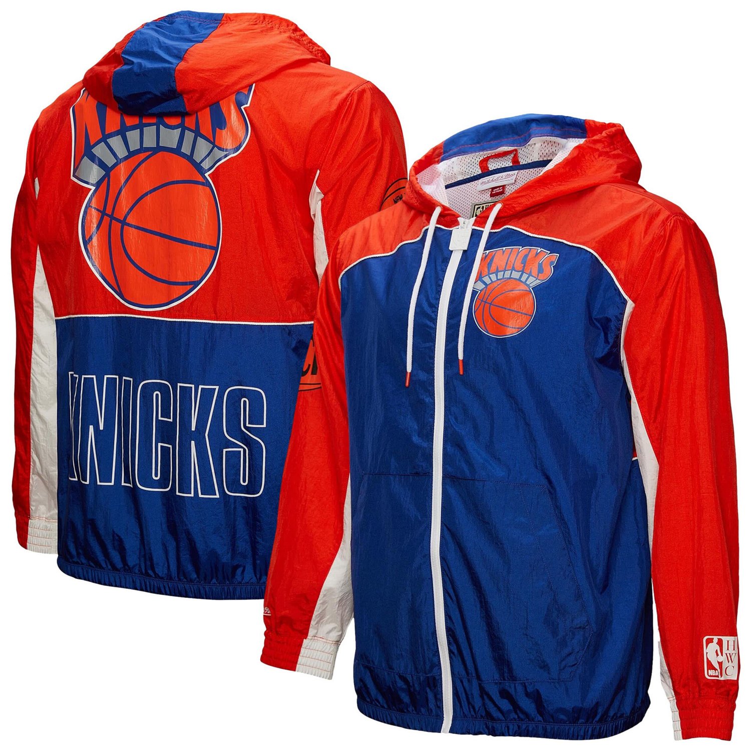 Mitchell  Ness New York Knicks Hardwood Classics Big Shot Premium Full-Zip Windbreaker Jacket
