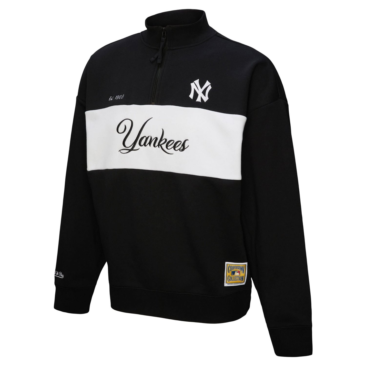 Mitchell  Ness New York Yankees Quarter-Zip Pullover Top