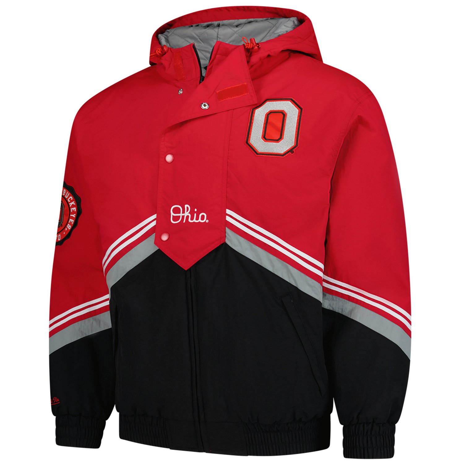 Mitchell  Ness Ohio State Buckeyes Throw It Back Retro Full-Zip Windbreaker Jacket